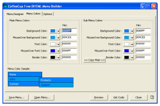 DHTML Menu Builder