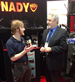 Daniel J. Lewis Interviewing a Nady Rep.