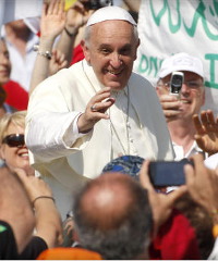 Pope Greets the Crowd