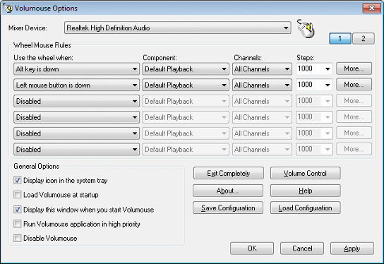 Volumouse Controls